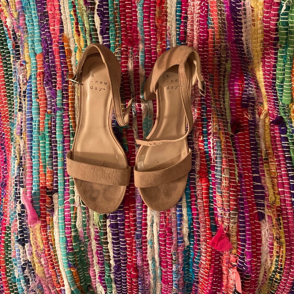 Nude Block Heels